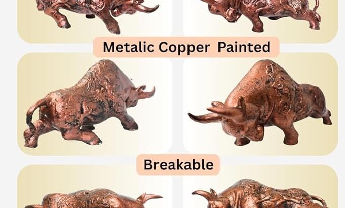 3D Ceramic Charging Bull Statue